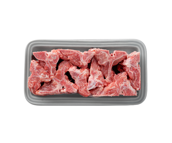 [더블랙] 제주 무항생제 흑돼지 등뼈 1kg(냉장)